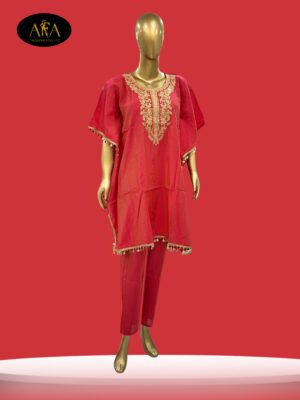 AFA MODERN MIRROR WORK KAFTAN WITH STRAIGHT PANT